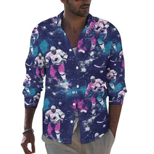 Chemise hockey homme finie la rigidité avec cette coupe rose décontractée