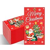 Christmas Napkins, 100 Pcs Merry Christmas Disposable Paper Guest Napkins, Red Xmas Tree Decorative Dinner Hand Towels for Xmas Holiday Festive Party Kitchen Bathroom Lunch Dinner Table Decorations