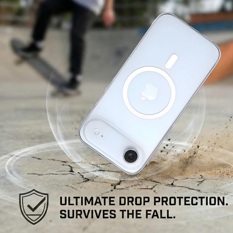 Image of Anti Yellow Clear Magnet Case for iPhone 17 Air, Premium Polycarbonate, Ultra Strong Magnets, 360 Drop Protection, Raised Camera Protection, MagSafe Compatible