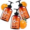ORANGE HOUSE Liquid Hand Soap with Natural Food-Grade Orange Oil, Fresh Smell, 12 Fl Oz (3 Pack)