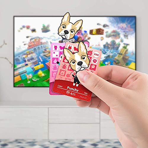 24 Pcs ACNH NFC Tags Game Cards for Amiibo New Horizons, Compatible with Nintendo Switch/Lite/Wii U/New 3DS with Case