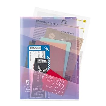 Amazon | ミドリ クリアファイル 5ポケット クリアホルダー A4