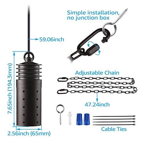 Leonlite Low Voltage Hanging Lights Outdoor, Led Landscape Pendant Lights, Ul Listed, 12V Hanging Tree Light For Gazebo, Pergola, Garden, Aluminum, Ip65, 2700K Soft White, Oil Rubbed Bronze, Pack Of 4 #TOP5