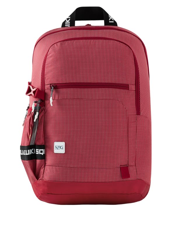 Wiki Polyester 30.5L 2 Compartments Backpack/Bag For Boys and Girls Kids | Spacious Lightweight Bag with Comfortable Padded Shoulder Strap(12976_Red)