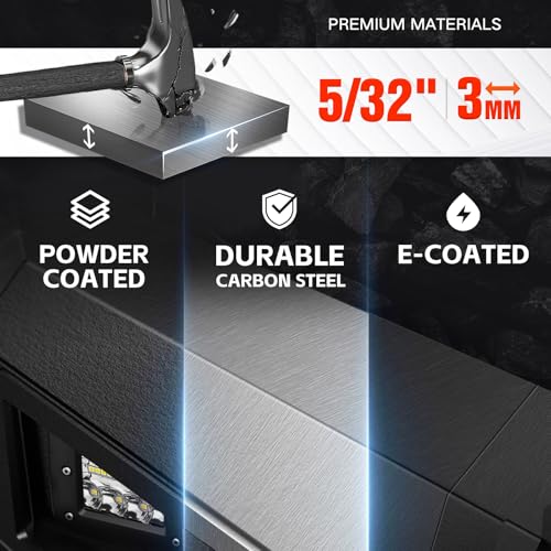 Yzona Y-XBCB-0024-FBM Rear Bumper Compatible With 1999-2004 Land Rover Discovery 2 Off-Road Rear Bumper Built-In 2 Inch Standard Hitch Receiver thumb #2