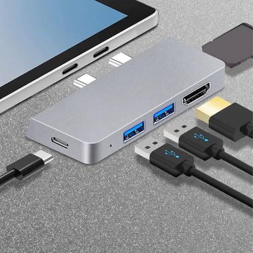 Hub USB C triple affichage pour Surface Pro 9 afin de travailler sur trois écrans 4K