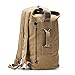 DETECH Military Duffel Bag Top Load Double Strap Large Capacity Backpack Army Travel Tactical Canvas Backpack, Tan
