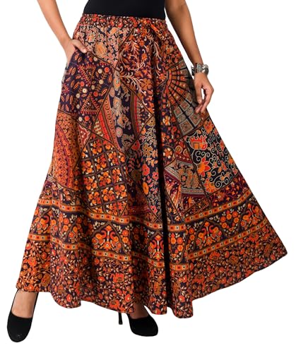 Image of Premium Cotton Skirt for Women with Pocket, Free Size