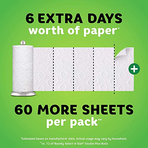 Bounty Quick-Size Paper Towels, White, 12 Family Rolls = 30 Regular Rolls
