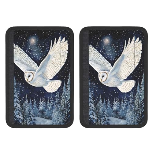 Majestic Barn Owl Soaring Car Seat Belt Cover 2 Pack Seatbelt Strap Shoulder Pad Protector Universal Comfort for Car