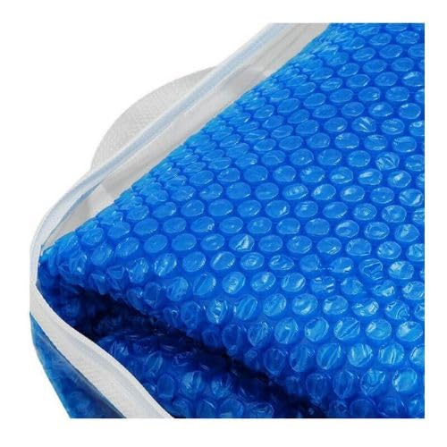 San Marco bâche d'été pour piscines ovales, épaisseur 180µ, Couleur Bleue, Bâche isothermique pour Piscine 7,30 x 3,75 MT GRE