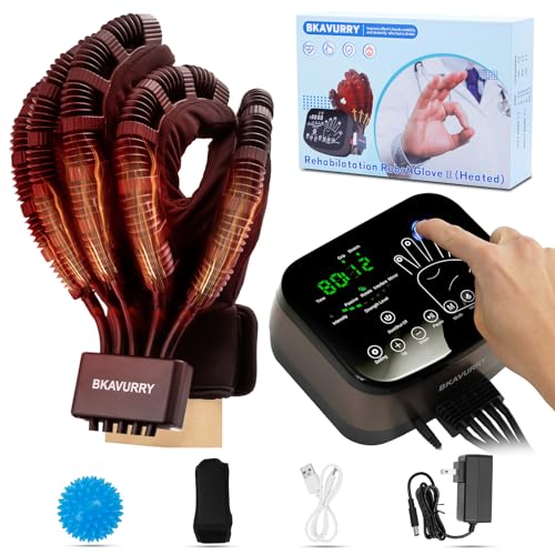 KWYBOW Rehabilitation Robotic Gloves Heated,Memory Function Rehab Physical Recovery Equipment for Stroke Cerebral Palsy