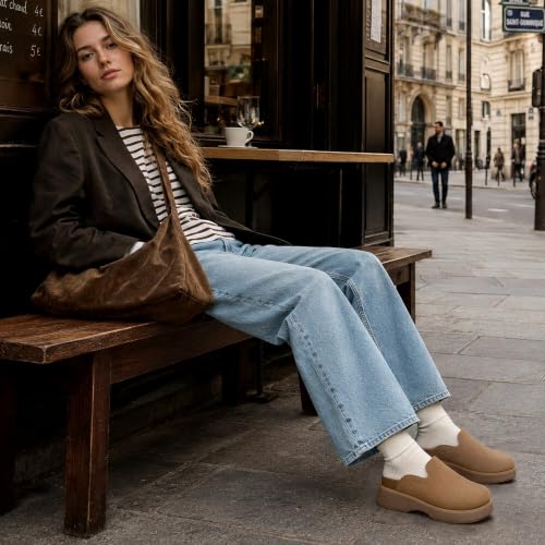 Vilanva Women's Suede Platform Clogs - image 2