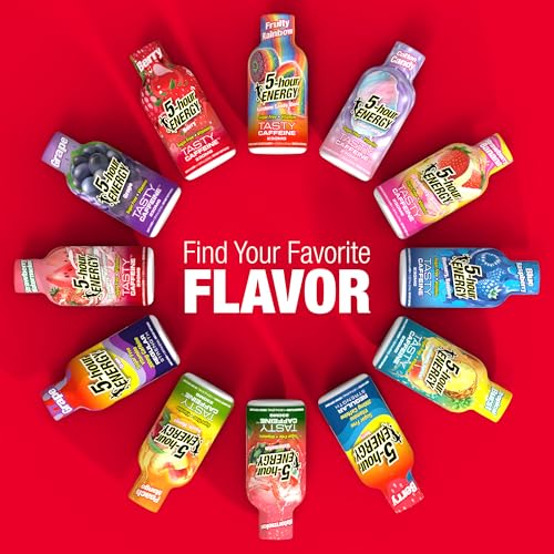 Image of 5-hour ENERGY CHERRY Flavor, 20 Count, 1.93 Fl Oz Energy Shot, Extra Strength, Amino Acids, B Vitamins, Sugar Free and Zero Calories