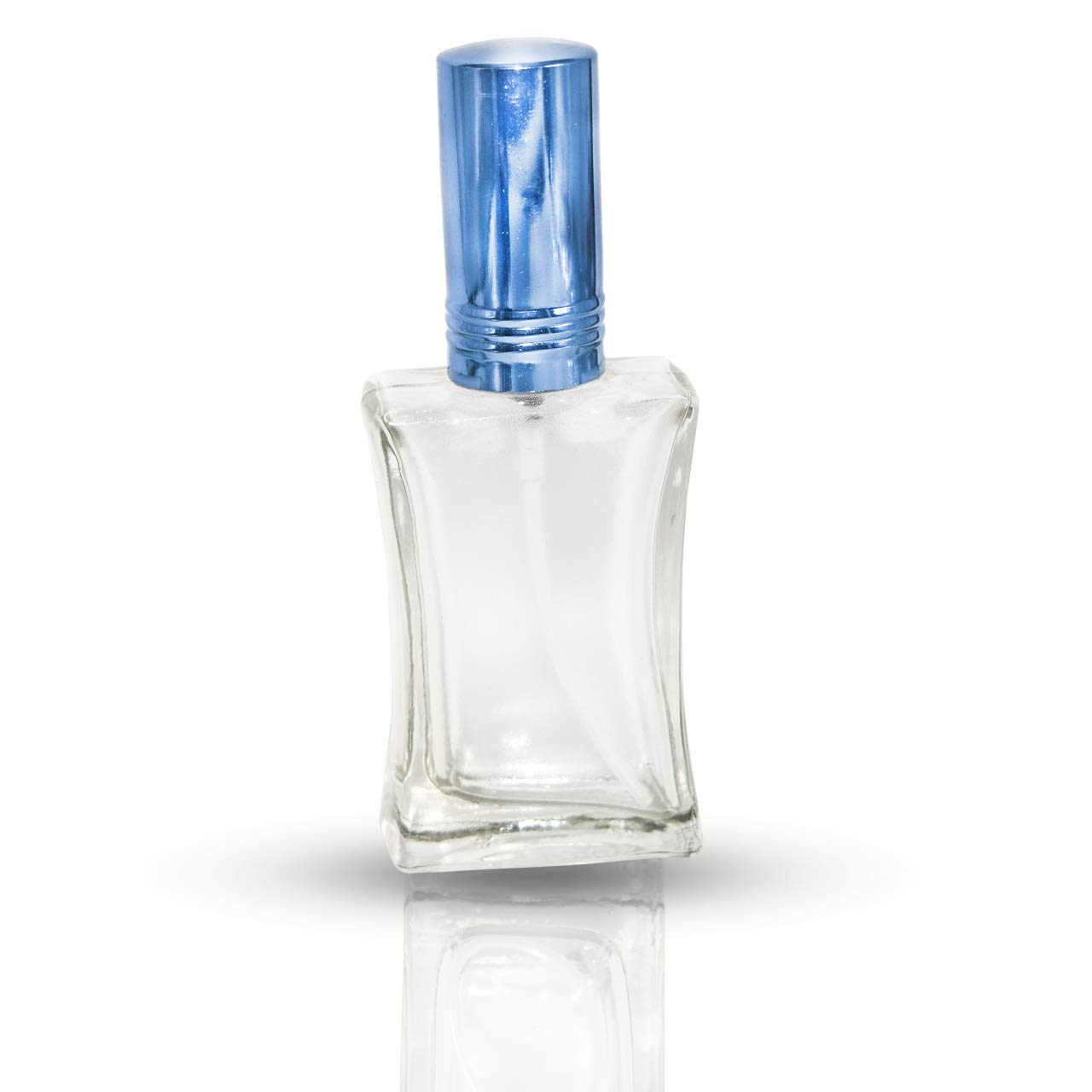 Hunky Dory 30ml Empty Refillable Glass Bottle with Spray Pump and Blue Cap for For DIY Perfume, Essential Oils, Blends, Rose Water (Rectangular)-image-15