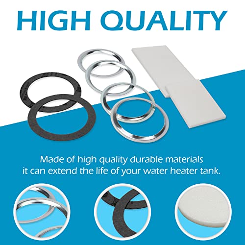 Image of 96010 Water Heater Gasket Kit - Fit for Tank for Use On Atwood Water Heaters, Package Includes 4 x 96010 Rings, 3 x Asbestos Washers and 2 x Gasket(9 Parts)