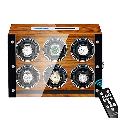 Mechanical Watch Shaker Automatic Watch Winder Watch Winder Box Extremely Silent Motor LCD Screen Built-in Illumination for Men Women Watch (Size : 6+0)