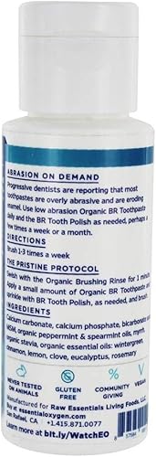 Miniatura 3 de ESSENTIAL OXYGEN Esmalte de dientes de menta orgánico, 2 onzas