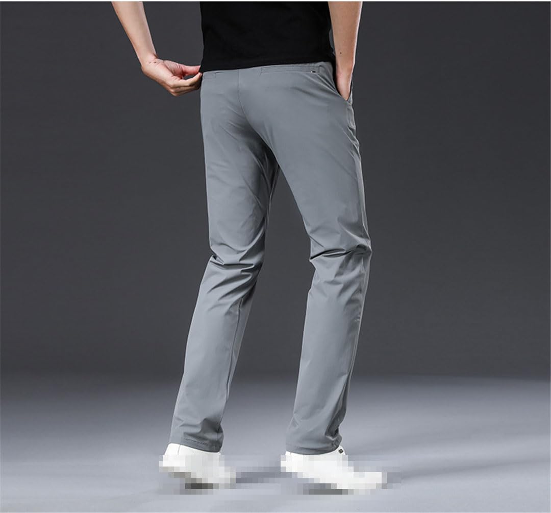 Pantalones De Hombre Pantalones Rectos De Peso Medio De Verano Pantalones Casuales De Cuerpo Entero