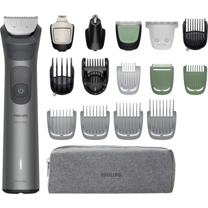 Philips Multigroom 7000   Cortapelos eléctrico 17 en 1 para hombre, todo en uno, para cara, cabeza y cuerpo, 26 posiciones de longitud (0,5 a 16 mm) (MG7941/15)