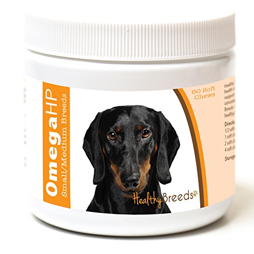 Image of Healthy Breeds Dachshund Omega HP Fatty Acid Skin and Coat Support Soft Chews 60 Count
