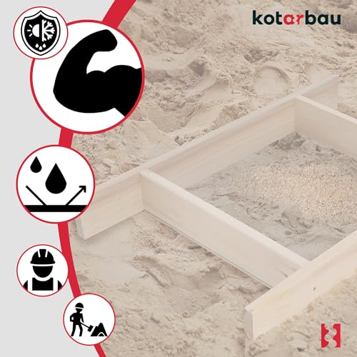 KOTARBAU® Sito Budowlane do Piasku - 4 X 4 MM - Sito Murarskie do Przesiewania Piachu - Ziemia - Żwir - Zaprawy - Drewniane