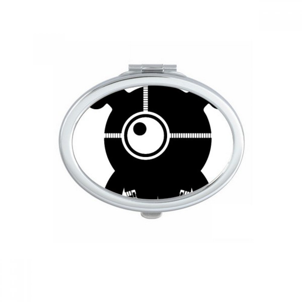 Miroir de poche portable mignon petit miroir main maquillage alien