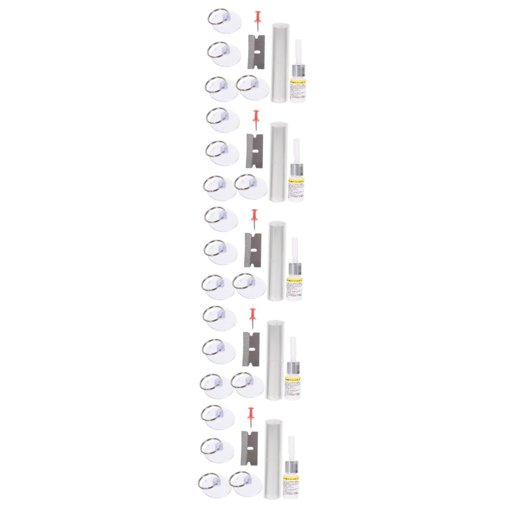 PRETYZOOM 5 Juegos Kit de Reparación de Cristales de Automóvil Kit para Reparar Grietas y Arañazos Parabrisas Rápida y Efectiva para Daños Ventanas de Coche para Múltiples Reparaciones y