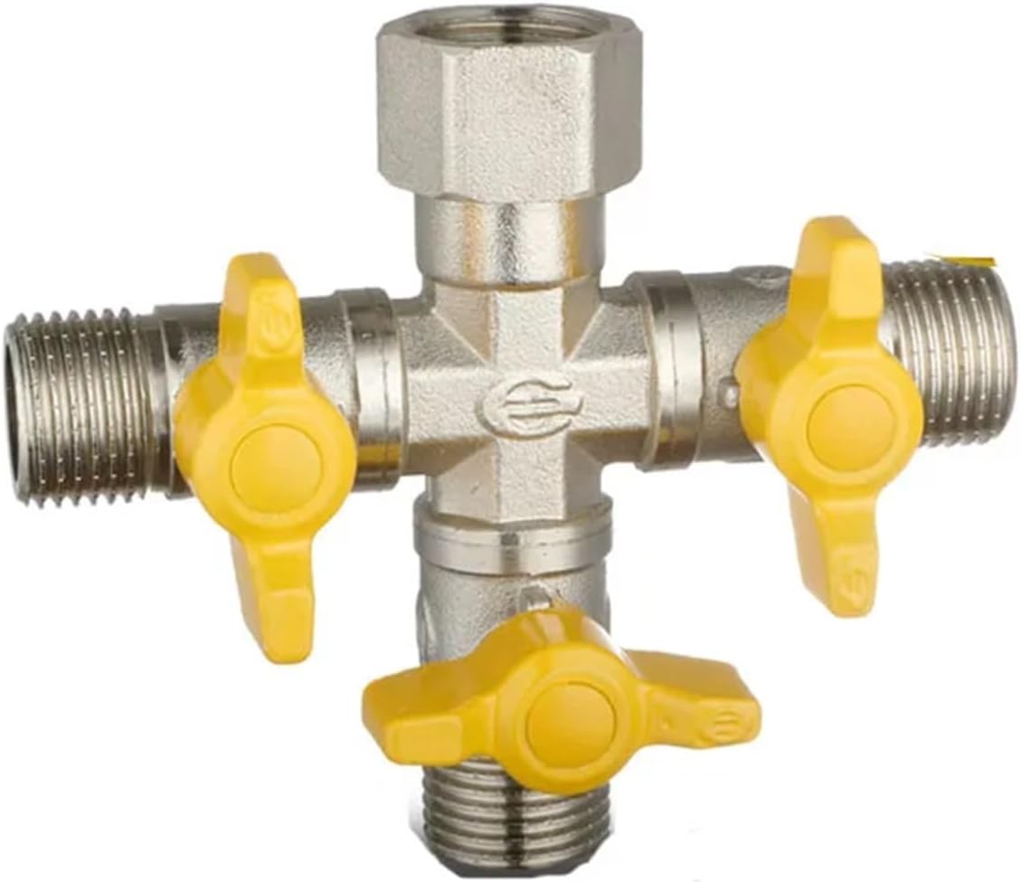 1 Inlet DN15 Brass Valve 3 Way Ball 4 shunt Manual Reset Natural Gas Angle(9)