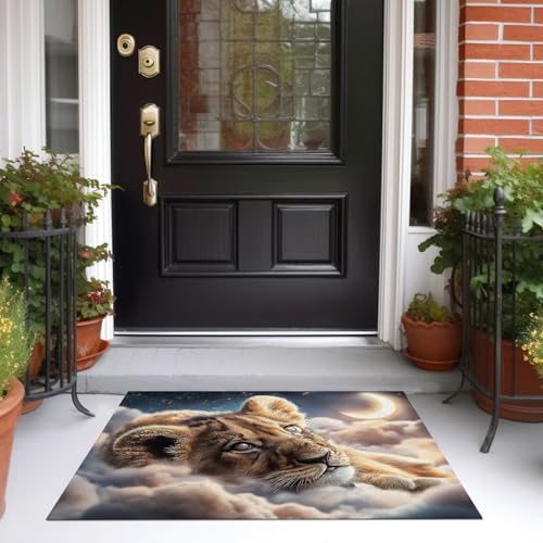 Tapis lion mignon lavable et antidérapant idéal pour la cuisine