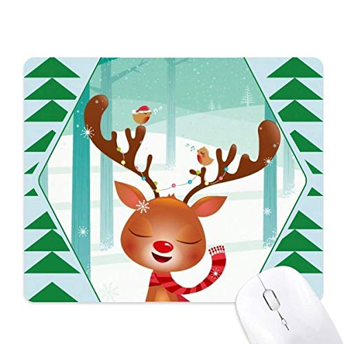 Tapis de souris Noël mignon deer festival pour stopper les glissements de souris sur votre bureau