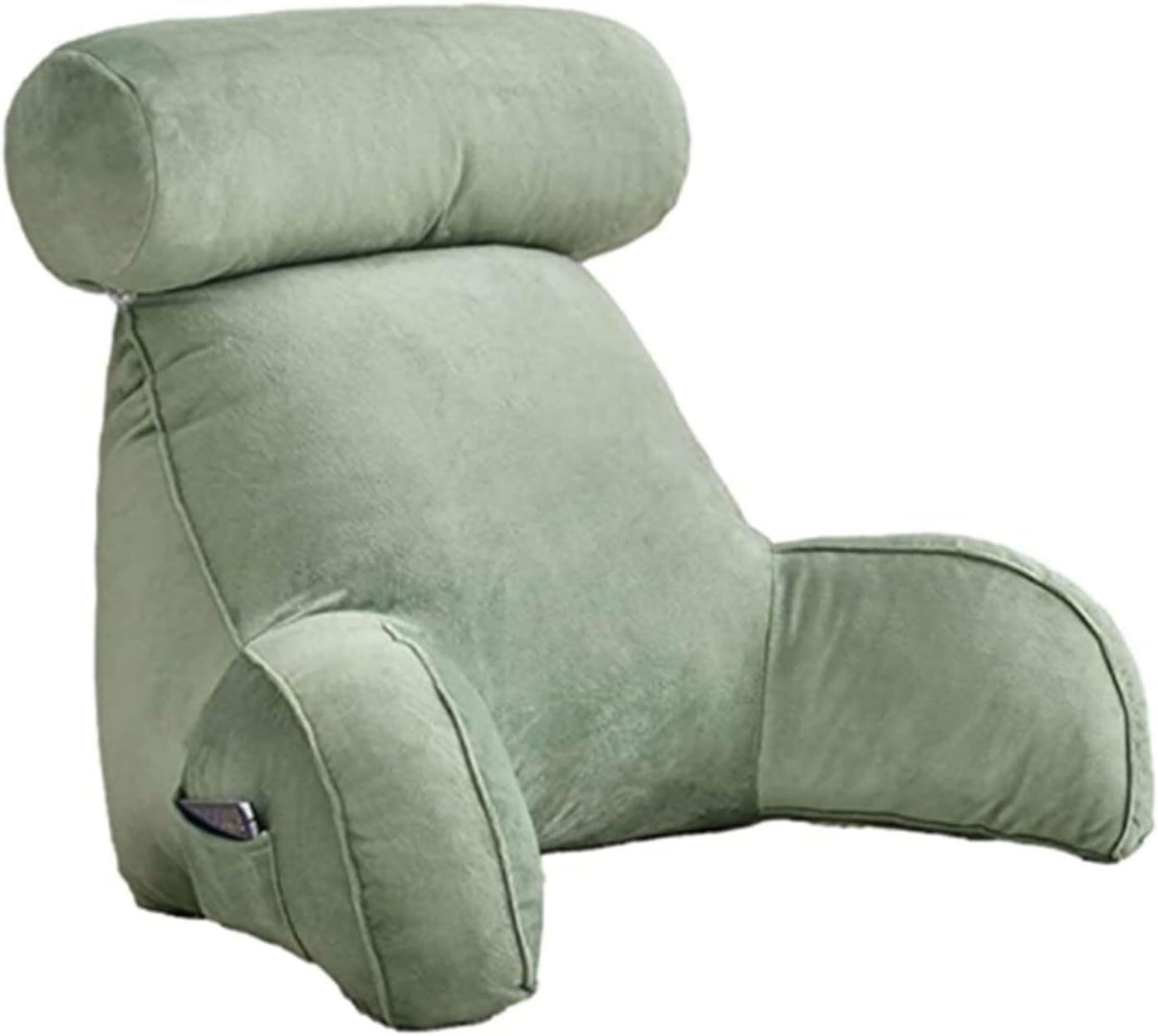 Coussin de dossier vert idéal pour jouer aux jeux vidéo au lit