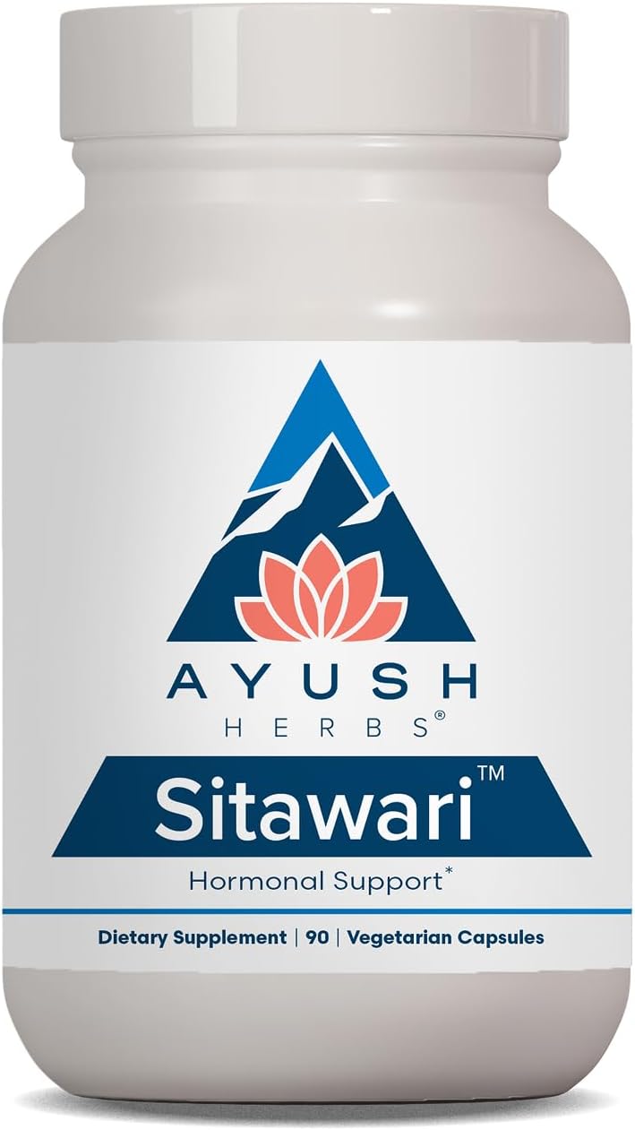 Ayush Herbs Sitawari, Shatavari Capsules for Women, 90 Servings | Shatavari Root Supplement, Hormone Balance for Women, Natural Female Reproductive Support