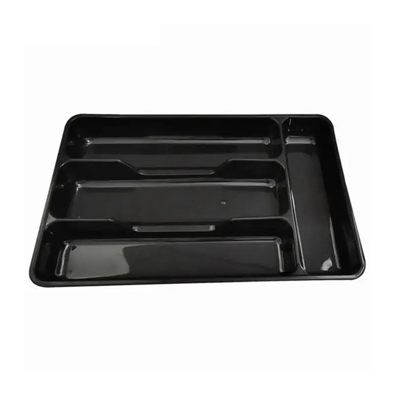UBOHUZ 2PCS Kitchen Tools Drawer Organizer Tray Spoon Forks Cutlery Separation Finishing Rack Storage Box for Spoons Forks Knives(Black)