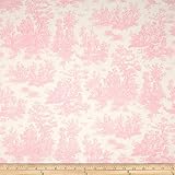 Premier Prints Jamestown Toile Baby Pink, Fabric by the Yard