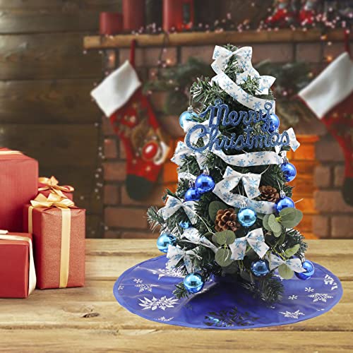 18 Inch Mini Christmas Tree Tabletop Christmas Tree Gifts Small Christmas Tree For Christmas Thanksgiving Xmas (Blue) #TOP4