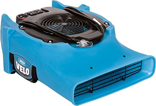 Dri Eaz Velo Air Mover F504 Professional Water Damage Dryer For Carpets, Walls, Floors, 1.9 Amp Saves Power, 1-Speed, High Velocity, Quiet, Well Built, Daisy Chains, Blue #TOP2
