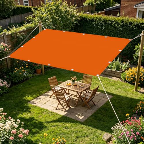 Toldo Vela de Balcón Naranja para Sombra y Confort en Terrazas y Parques 7