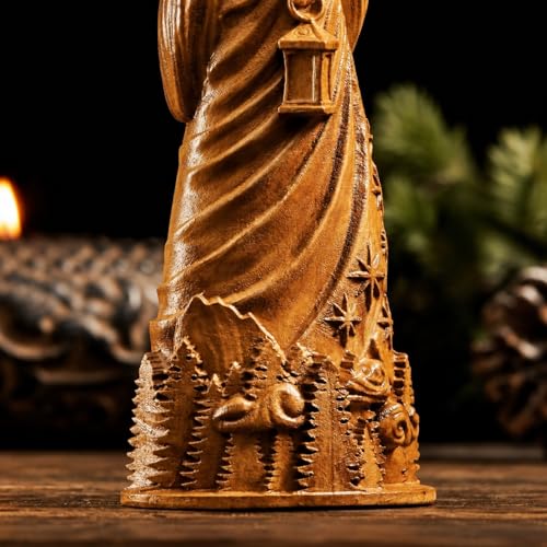 Estatua Diosa Nyx de Madera miniatura 4