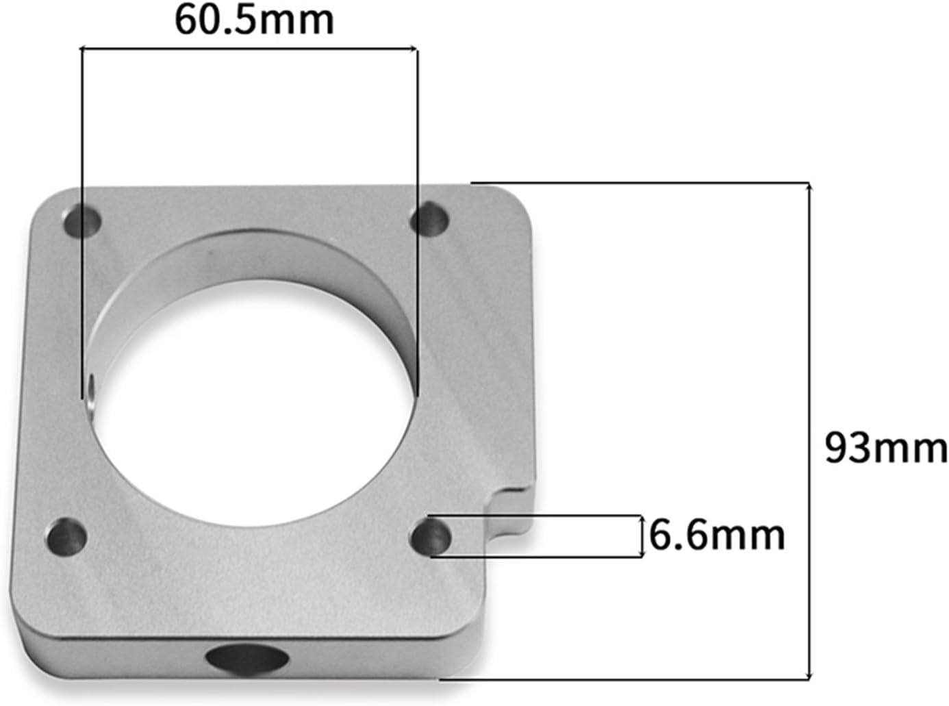 Aluminum Throttle Body Spacer Fits for (Silver)-YX02891