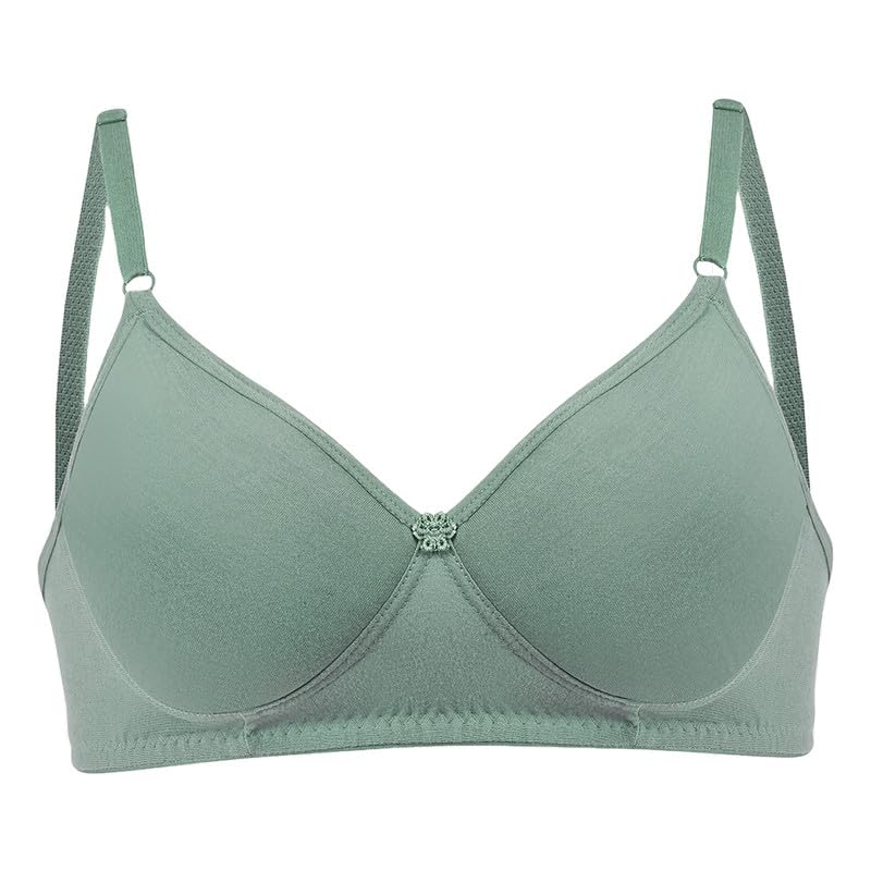 Women's Wirefree Non Padded Super Combed Cotton Elastane Stretch Medium Coverage Everyday Bra with Concealed Shaper Panel and Adjustable Straps-picture-16