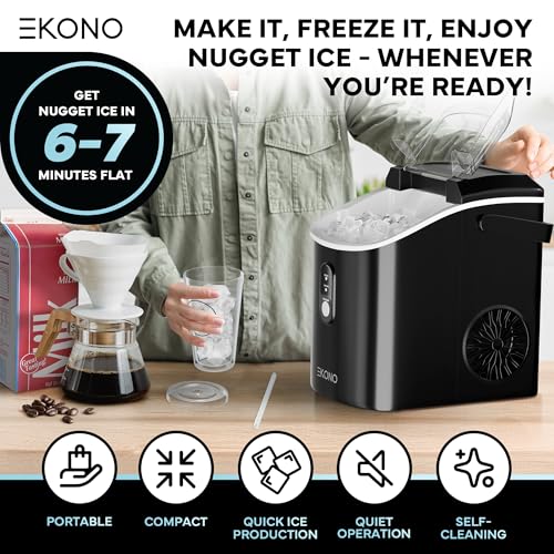 Máquina de hielo nugget EKONO 34 lbs/24H miniatura 2