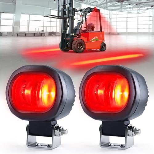 eTzone Mini LED Forklift Light 1000LM Red Warehouse Pedestrian Safety Light Forklift