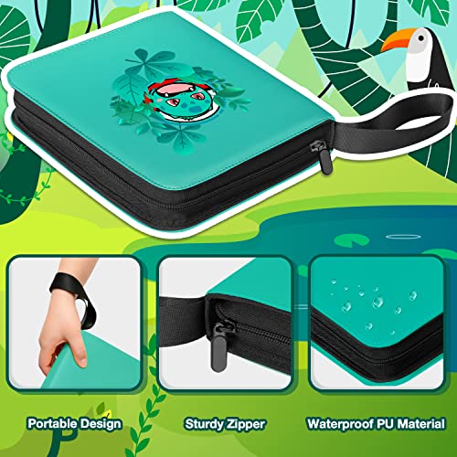 Morinbo Card Binder For Pokemon Cards, 4 Pocket 400 Cards Trading Cards Games Collection Holder Collector With Removable Sleeves (Green) #TOP2