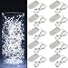Produktbild FullBerg 10er 2M 20 LED Weihnachten Lichterkette Kupfer mit Batterie, Wasserdichte Drahtlichterkette Lichterkette für Party Garten Neujahr Hochzeit Beleuchtung Dekoration (Kaltweiß)