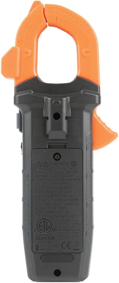 Klein Tools CL220 Digital Clamp Meter, Auto-Ranging 400 Amp AC, AC/DC Voltage, TRMS, Resistance, Continuity, NCVT Detection, and Temp