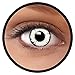 Produktbild Farbige Kontaktlinsen weiß New Vampir + Behälter, weich, ohne Stärke in weiß und schwarz als 2er Pack (1 Paar)- angenehm zu tragen und perfekt für Halloween, Karneval, Fasching oder Fastnacht Kostüm