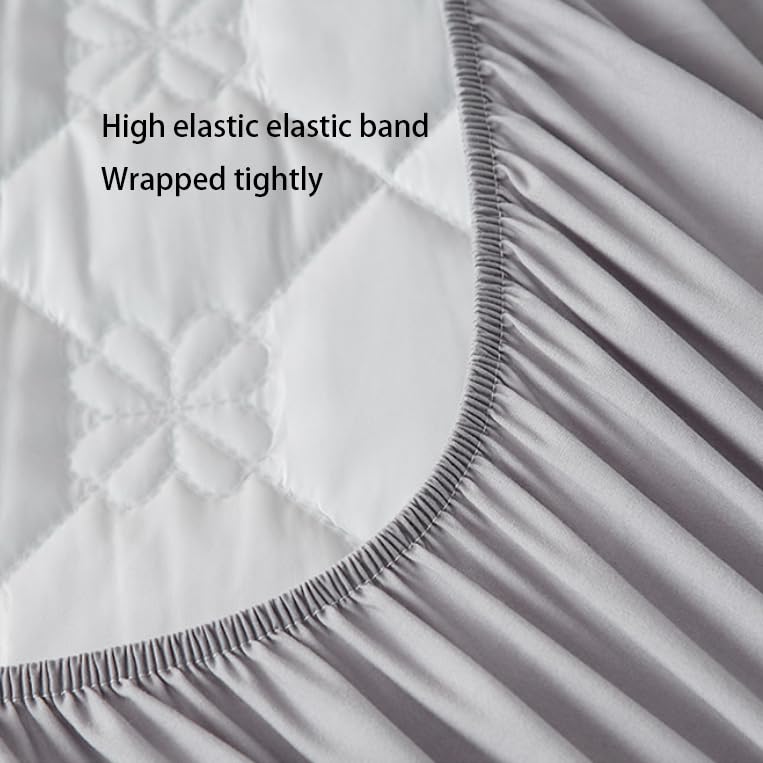 Suaves Cómodas,Sábanas Impermeables Acolchadas Cepilladas De Color Sólido, Funda De Almohada Protectora De Colchón De Orina Separada para Niños Mayores,Verde,90 * 200cm (3 Piezas)