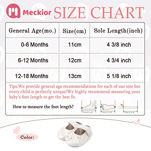 Meckior Infant Baby Girls Soft Sole Bowknot Princess Wedding Dress Mary Jane Flats Prewalker Newborn Light Baby Sneaker Shoes #TOP5