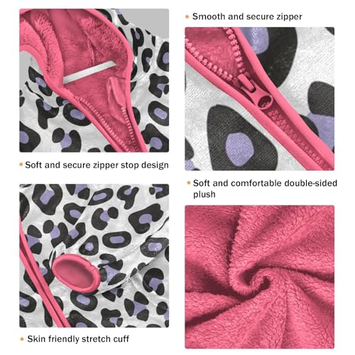 GuoChe Black Leopard Purple Boy Fleece Jacket3